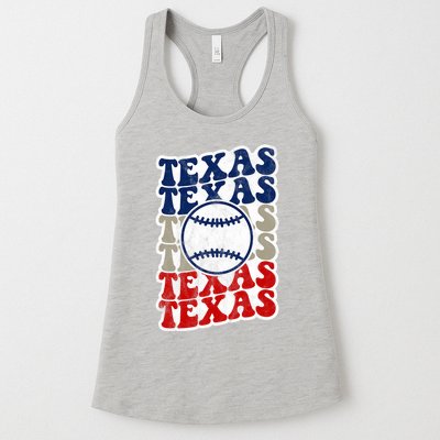 Texas Baseball Retro Sport Womens Tank Top