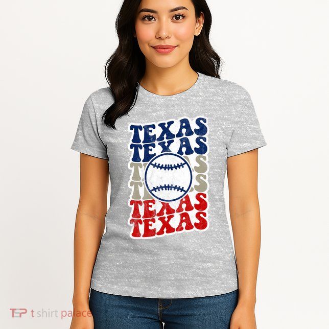 Texas Baseball Retro Sport Womens T-Shirt