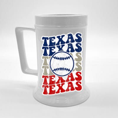 Texas Baseball Retro Sport Beer Stein