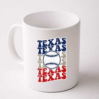 Texas Baseball Retro Sport Coffee Mug