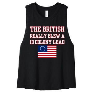 The British Really Blew A Thirteen Colony Lead Women's Racerback Cropped Tank