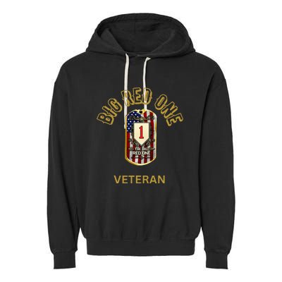 The Big Red One 1st Infantry Division Of The Us Garment-Dyed Fleece Hoodie