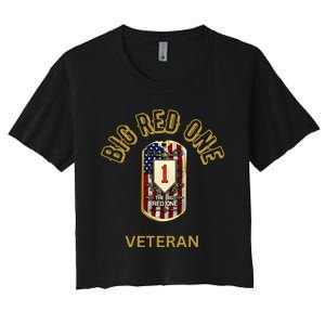 The Big Red One 1st Infantry Division Of The Us Women's Crop Top Tee