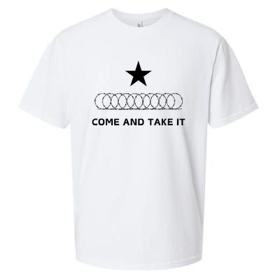 Texas Border Razorwire Come And Take It Sueded Cloud Jersey T-Shirt