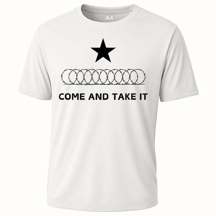 Texas Border Razorwire Come And Take It Cooling Performance Crew T-Shirt