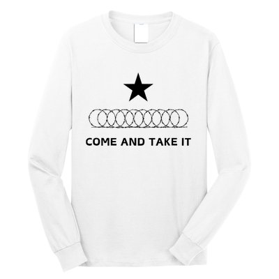 Texas Border Razorwire Come And Take It Long Sleeve Shirt