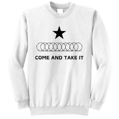 Texas Border Razorwire Come And Take It Sweatshirt