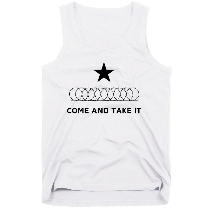 Texas Border Razorwire Come And Take It Tank Top