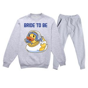 Team Bride Rubber Duck Party Wo's Hen Party Premium Crewneck Sweatsuit Set