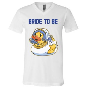 Team Bride Rubber Duck Party Wo's Hen Party V-Neck T-Shirt