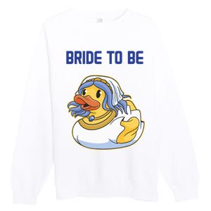 Team Bride Rubber Duck Party Wo's Hen Party Premium Crewneck Sweatshirt