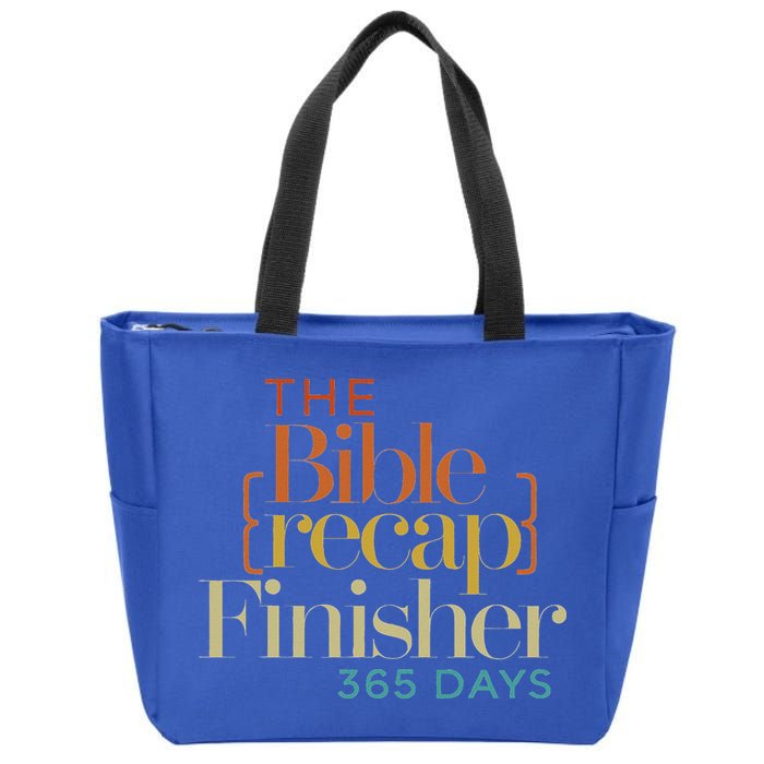 The Bible Recap Finisher 365 Days Zip Tote Bag