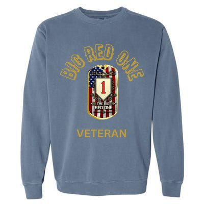 The Big Red One 1st Infantry Division Of The Us Garment-Dyed Sweatshirt