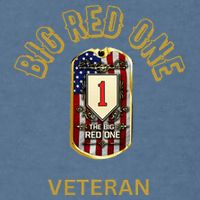 The Big Red One 1st Infantry Division Of The Us Garment-Dyed Sweatshirt
