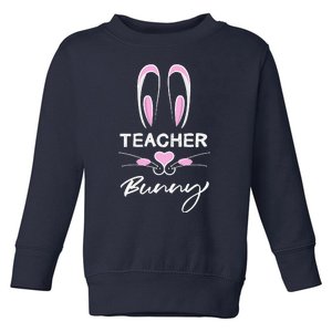 Teacher Bunny Rabbit Ears Easter School Break Toddler Sweatshirt