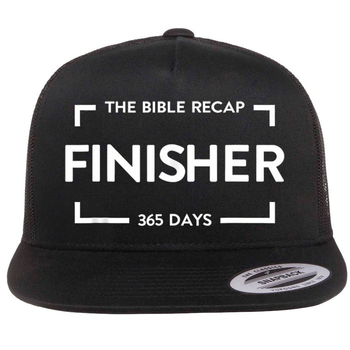 The Bible Recap Finisher 365 Days Funny Humour Quote Flat Bill Trucker Hat