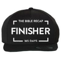 The Bible Recap Finisher 365 Days Funny Humour Quote Wool Snapback Cap