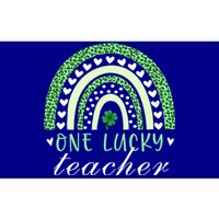 Teacher Boho Rainbow Leopard Patrick's Day One Lucky Teacher Meaningful Gift Bumper Sticker