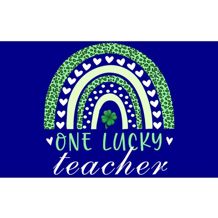 Teacher Boho Rainbow Leopard Patrick's Day One Lucky Teacher Meaningful Gift Bumper Sticker