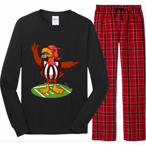 Turkey Bowl Referee Family Thanksgiving Football Game Meme Gift Long Sleeve Pajama Set