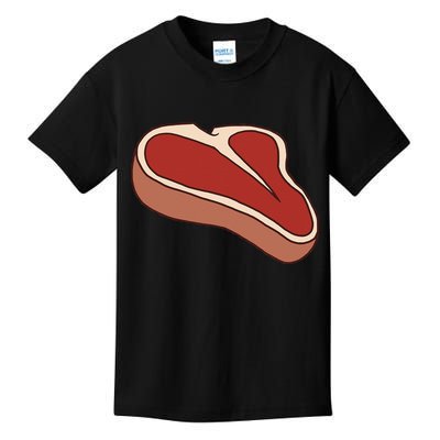 T Bone Steak Last Minute Halloween Costume Funny Gift Kids T-Shirt