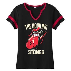 The Bowling Stones Ladies Halftime Notch Neck Tee