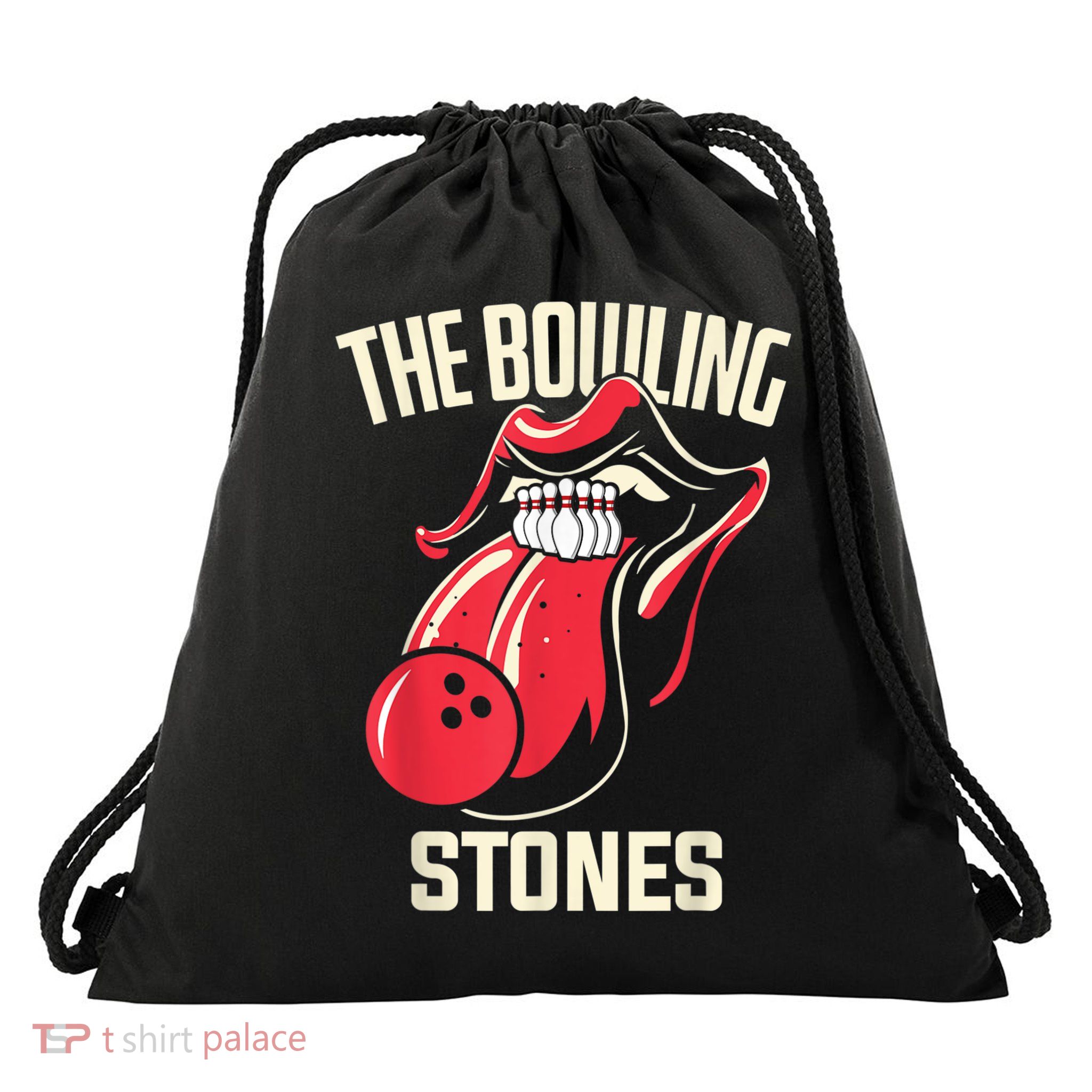 The Bowling Stones Drawstring Bag