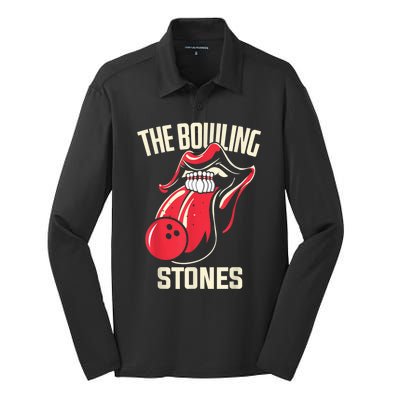 The Bowling Stones Silk Touch Performance Long Sleeve Polo