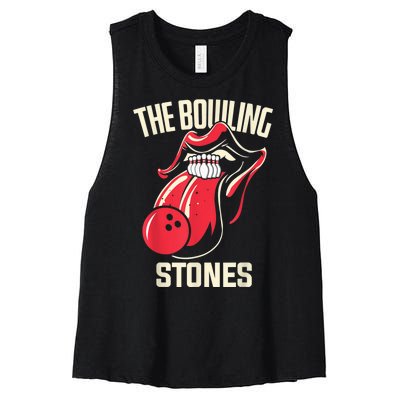 The Bowling Stones Women's Racerback Cropped Tank