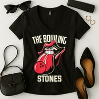 The Bowling Stones Women's V-Neck T-Shirt