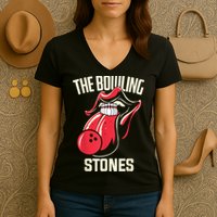 The Bowling Stones Women's V-Neck T-Shirt