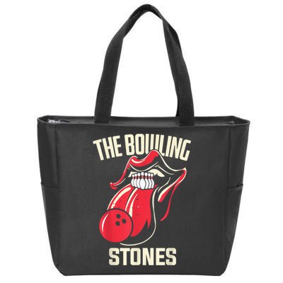 The Bowling Stones Zip Tote Bag