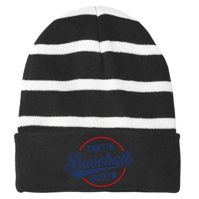 That&X27;S Baseball Suzyn Striped Beanie with Solid Band