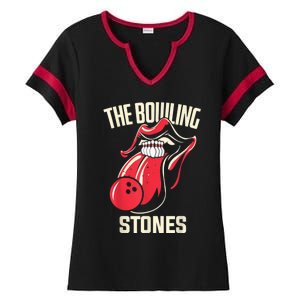 The Bowling Stones Bowling Ladies Halftime Notch Neck Tee