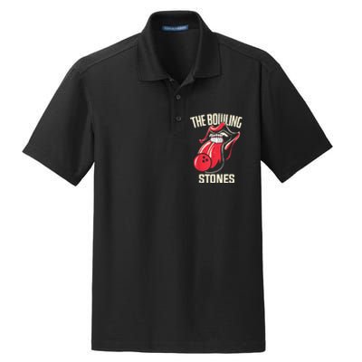 The Bowling Stones Bowling Dry Zone Grid Polo