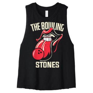 The Bowling Stones Bowling Women's Racerback Cropped Tank