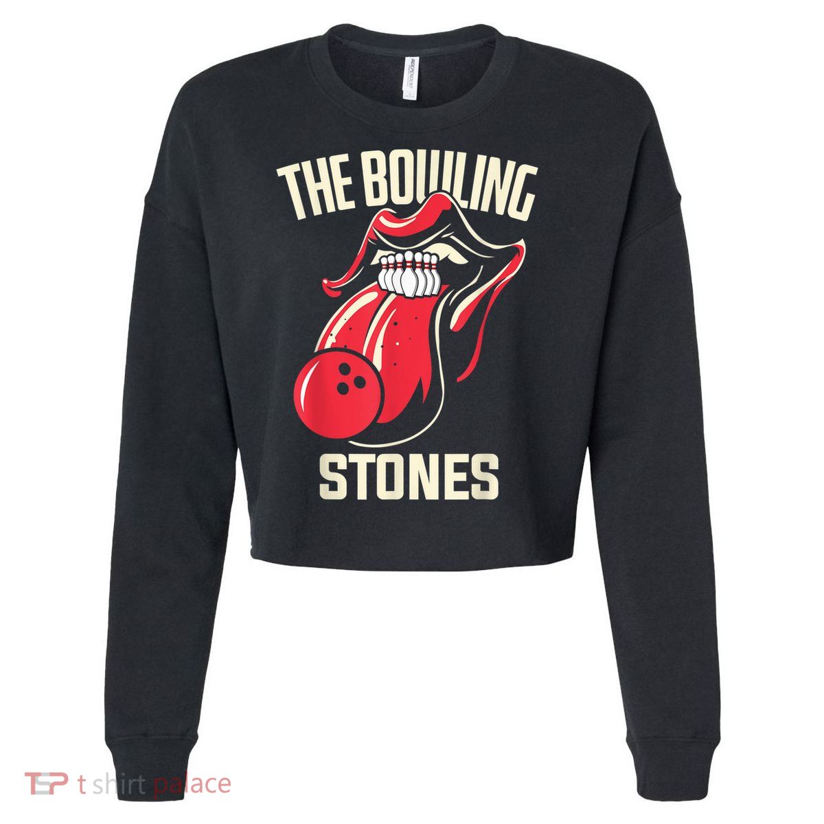 The Bowling Stones Bowling Cropped Pullover Crew