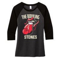 The Bowling Stones Bowling Women's Tri-Blend 3/4-Sleeve Raglan Shirt