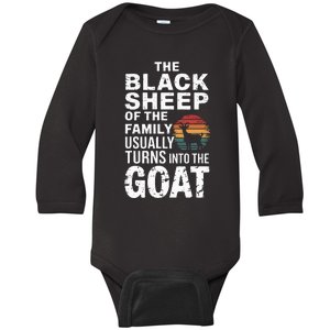 The Black S.H.E.E.P Of The Family Usually Turns Into The Goat Baby Long Sleeve Bodysuit