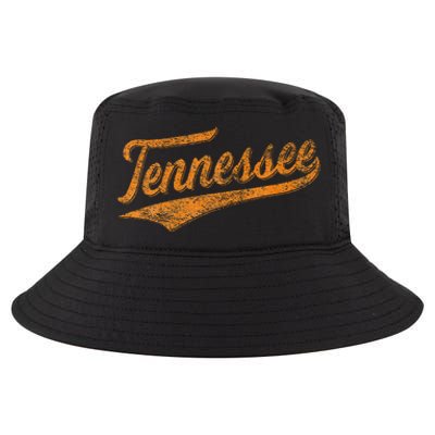 Tennessee Baseball Sports Script Cursive Flag Swoosh Cool Comfort Performance Bucket Hat