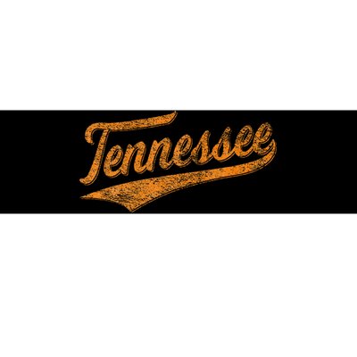 Tennessee Baseball Sports Script Cursive Flag Swoosh Bumper Sticker