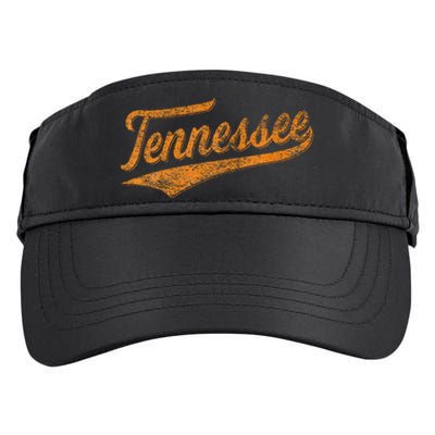 Tennessee Baseball Sports Script Cursive Flag Swoosh Adult Drive Performance Visor