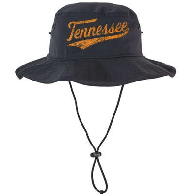 Tennessee Baseball Sports Script Cursive Flag Swoosh Legacy Cool Fit Booney Bucket Hat