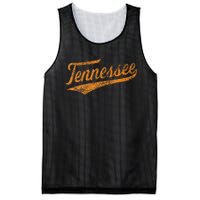 Tennessee Baseball Sports Script Cursive Flag Swoosh Mesh Reversible Basketball Jersey Tank