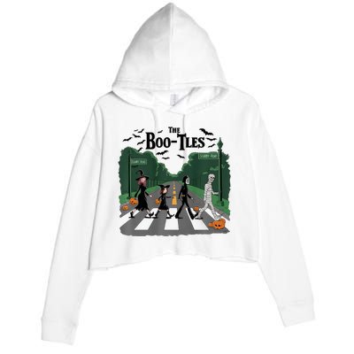 The Bootles Scabby Road Funny Halloween Crop Fleece Hoodie