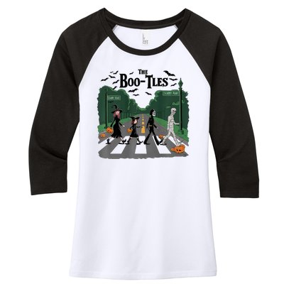 The Bootles Scabby Road Funny Halloween Women's Tri-Blend 3/4-Sleeve Raglan Shirt