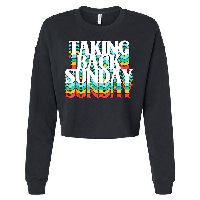 Taking Back Sunday Funny Cropped Pullover Crew