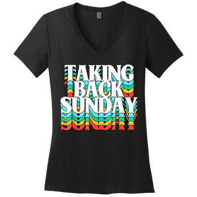 Taking Back Sunday Funny Women's V-Neck T-Shirt