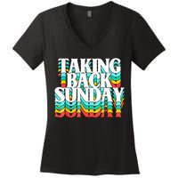 Taking Back Sunday Funny Women's V-Neck T-Shirt