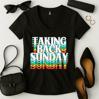 Taking Back Sunday Funny Women's V-Neck T-Shirt
